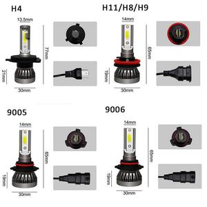 Ampoule LED Mini H4 6000LM 6000K 12V 40W avec puce COB, blanc, pour phare de voiture, ajustement universel - Product Image 4