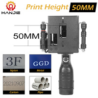Printer Inkjet genggam 50.8mm Industrial, mesin cetak kecil karton tas plastik makanan sangat efisien