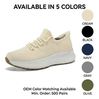 Chaussures décontractées d'hiver pour hommes, en maille respirante extensible, semelle extérieure en EVA, légères, pour la marche