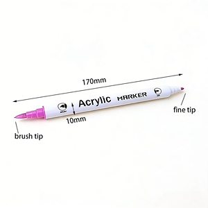 Juego de 48 Rotuladores de Pintura Acrílica a Base de Agua de Doble Punta con Punta de Pincel Suave y Punta Fina - Product Image 4