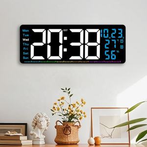 Reloj de Pared Digital LED Personalizado con Pantalla Grande, Temperatura, Luz Nocturna, Calendario, Venta al Por Mayor - Product Image 1