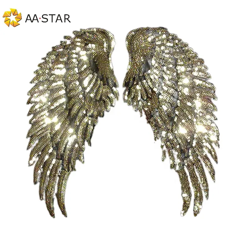 Bán Buôn Sequin Angel Wings Thêu Các Bản Vá Lỗi Thiết Kế Cho Hàng May Mặc