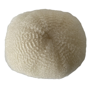 Perruque Afro Wave en <span class=keywords><strong>Cheveux</strong></span> Humains Vierges Péruviens, 6mm, <span class=keywords><strong>Blond</strong></span> <span class=keywords><strong>Platine</strong></span> 60 #   Topper en dentelle complète pour hommes ou femmes noirs - Product Image 4