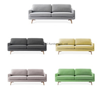 Meubles élégants pour salon, cadre en bois, tissu 5 places, fauteuil d'angle sectionnel en L, canapés avec chaise à siège unique