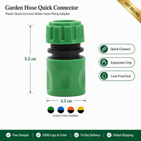 1/2 "Hızlı Bağlantı Bahçe Hortumu Bağlantısı ABS Push-Fit Su Borusu Adaptörü Musluk Sulama Onarımı için DIN Standardı