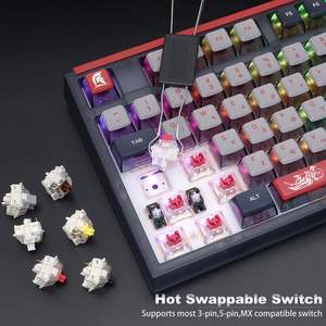 <span class=keywords><strong>Skyloong</strong></span> คีย์บอร์ด GK87 Pro tkl ไร้สาย USB-C สลับร้อนคีย์บอร์ดแบบกลไก N-Key rollover พร้อมจอแสดงผลคีย์บอร์ดเกม RGB สำหรับ mac/win - Product Image 6