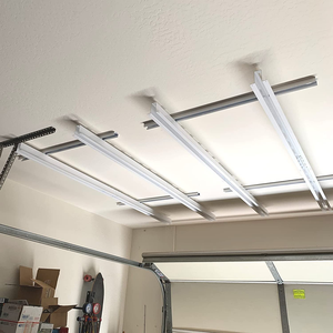 Professional Supplier Tote Slide Overhead Garage Storage Rack Custom Ceiling Mount Storage Shelve Rack