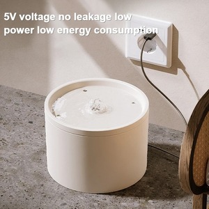 Pengumpan air keramik padat sangat tenang, untuk hewan peliharaan kucing anjing Dispenser penyaring air mancur otomatis mengisi sirkulasi senyap - Product Image 4