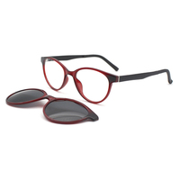 Monture de lunettes de soleil à clipser Ultem, légère, motif dessin animé, deux looks, design plein cadre pour un usage quotidien
