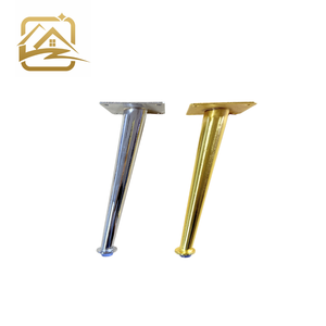 Wholesale Luxury Iron Tapered Chair <b>Support</b> Gold Brass Furniture leg Customizable Size Black For Bed Cabinet Metal <b>sofa</b> leg - Product Image 1