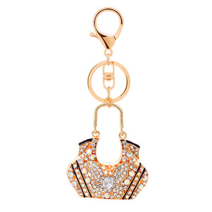Luxury Rhinestone Handbag Keychain Zinc Alloy Fashion Carabiner Charm Irregular Shape Bling Jewelry Accessory - Product Image 5