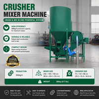 Mélangeur industriel de Cusher de machine d'alimentation de poulets d'animal de bétail de volaille pour la ferme