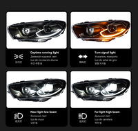 Phare avant de voiture pour Volkswagen Scirocco 09-15, mise à niveau modèle R, lentille de projecteur, DRL, pièces d'éclairage automobile