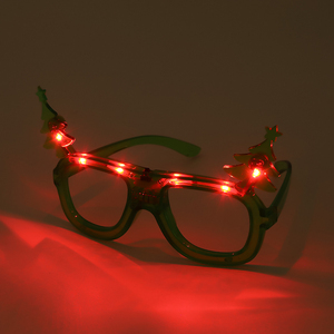 Gafas LED de Navidad con Caja de Baterías, Luces Rojas y Verdes Intermitentes, Gran Venta, Entrega Rápida para Decoración de Fiestas Navideñas - Product Image 1