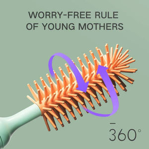 Cepillo de limpieza al por mayor para biberones, impermeable, giratorio 360 grados, con mango largo, de silicona, para pajitas y chupetes - Product Image 4