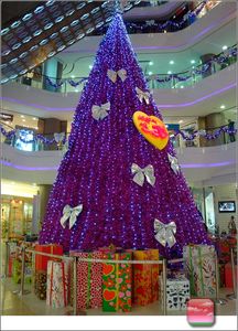 Suministro de fábrica al por mayor árbol de Navidad al aire libre con luces LED árbol de Navidad artificial gigante de PVC - Product Image 6