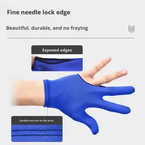 Guante de billar de tres dedos para mano izquierda, accesorio de billar nuevo y personalizable al por mayor - Product Image 3