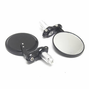 Rétroviseurs de moto 22 mm pour guidon, noirs, réfléchissants, accessoires pour motos, pièces détachées pour motos - Product Image 1