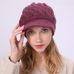 Boina <span class=keywords><strong>de</strong></span> punto <span class=keywords><strong>para</strong></span> mujer y niña, gorrito cálido y holgado <span class=keywords><strong>de</strong></span> punto, gorro <span class=keywords><strong>de</strong></span> <span class=keywords><strong>ganchillo</strong></span>, gorro <span class=keywords><strong>de</strong></span> esquí encorvado, gorros <span class=keywords><strong>de</strong></span> lana - Product Image 2