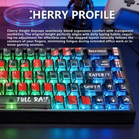 Capuchons de touches de clavier mécanique anti-ghosting, translucides et transparents, best-seller transfrontalier, fabriqués en Chine, emballés sous blister
