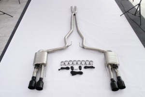 ระบบท่อไอเสียวาล์วทรอนิกสำหรับฟอร์ดมัสแตง 5.0L V8 แคทแบ็ค ท่อเก็บเสียงแบบวาล์วอิเล็กทรอนิกส์ ท่อไอเสียสแตนเลส 304 - Product Image 1