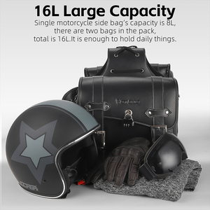 WEST BIKING-Alforja impermeable para bicicleta, bolsa de cuero personalizada de alta capacidad para motocicleta, bolsa de equipaje de viaje bilateral para bicicleta - Product Image 4