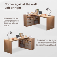 Haute qualité minimaliste pragmatique en forme de L combinaison bureau d'étude mode bureau d'écriture Antique pour les enfants
