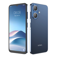 هاتف ذكي LESIA 4G بمعالج Deca Core Snapdragon وذاكرة 3 جيجابايت/64 جيجابايت، أسود، شاشة LCD 1.7 بوصة بتردد 120 هرتز، بطارية 5200 مللي أمبير، كاميرا مزدوجة 32 ميجابكسل، شريحتي اتصال، إنجليزي، أندرويد