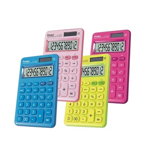 <span class=keywords><strong>Calculatrice</strong></span> Foska 12 chiffres, énergie solaire et pile, <span class=keywords><strong>calculatrice</strong></span> de bureau, bleu, rose, jaune, mini <span class=keywords><strong>calculatrice</strong></span> pour étudiants - Product Image 1