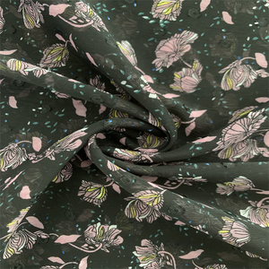 Kim loại vật liệu bán buôn 100% polyester in vải 75D dệt voan Jacquard in ấn với mềm mại hoàn thiện - Product Image 5