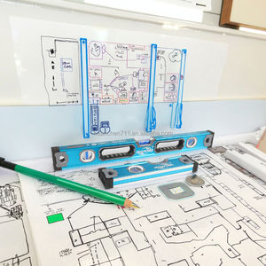 Profilli alüminyumdan yapılmış manyetik tabanlı carpenzlar için ruh seviyeleri, üç kırılmaz şişe ile - Product Image 1