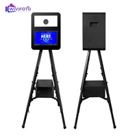 Machine de photomaton à écran tactile grand angle avec imprimante et support d'appareil photo, design de coque unique pour les photomaton d'événements