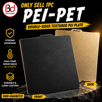 Plateau d'impression pour imprimante 3D en fibre de carbone PEI-PET, plaque texturée PEI dorée, plateau d'impression flexible résistant aux hautes températures