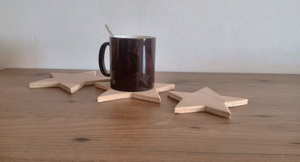 Ensemble de sous-verres en bois naturel faits à la main pour la maison, la cuisine, la table à manger, les tasses à café, les mugs à thé, les supports à boissons, décoration de table en bois - Product Image 5