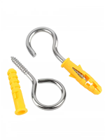 Vis à crochet en acier inoxydable, acier au carbone, zingué blanc, M6 à M12, CLASSE 4, pour portail de ferme et suspension de cordes de clôture