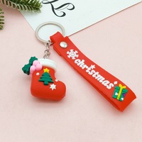 Porte-clés de Noël créatif en forme de dessin animé, pendentif mignon Père Noël, bonhomme de neige, renne et sapin de Noël, petit cadeau