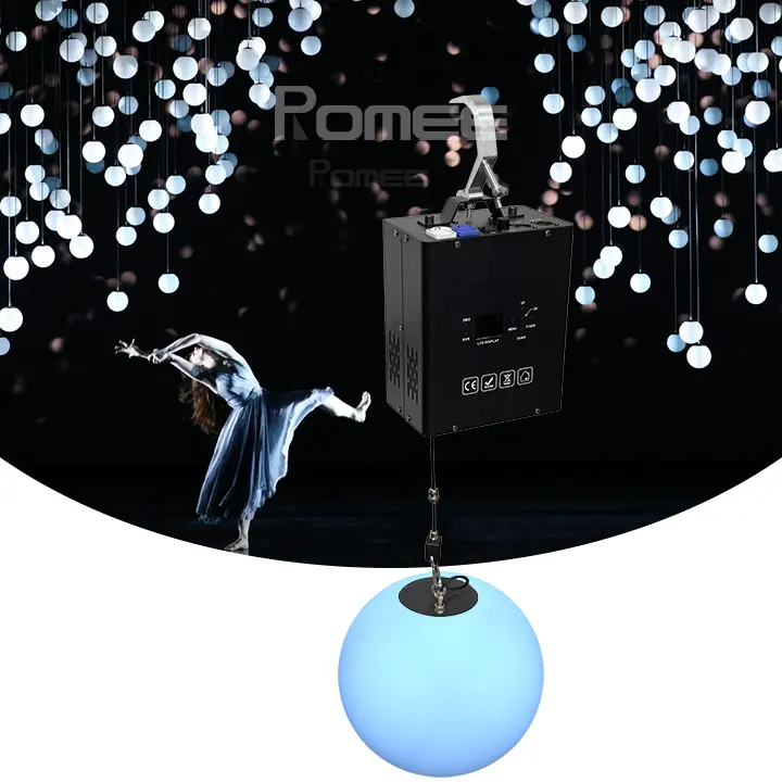 Full color RGBW 4in1 Floating Ball Effect LED Kinetic Light Sphere Lifting System For Concert Events Show Stage Matrix Lighting