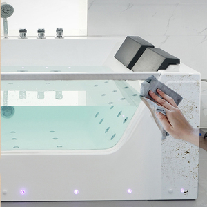 Bañera de <span class=keywords><strong>Hidromasaje</strong></span> Acrílica Blanca con Masaje de Aire, para 4 Personas, Ideal para Hoteles - Product Image 5