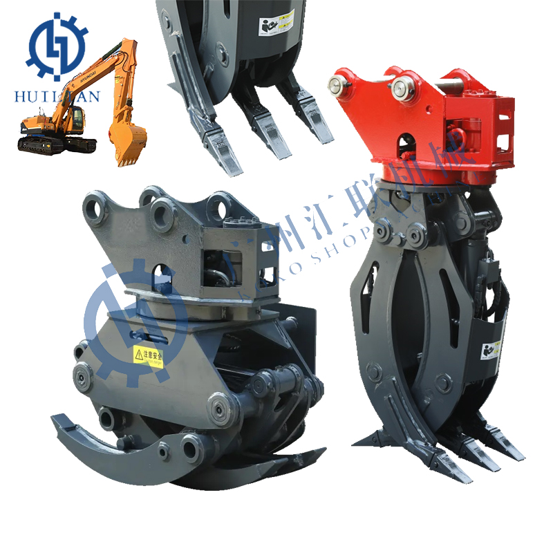 Насадка для экскаватора 12-40 тонн R150 R160 R170 R180 R190 R200 R210 R215 гидравлические вращающиеся стальные Грейферы по дереву
