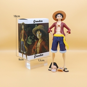 Figurine d'action Monkey D. <span class=keywords><strong>Luffy</strong></span> en une seule pièce de 27 cm, avec visage interchangeable, <span class=keywords><strong>Luffy</strong></span> <span class=keywords><strong>souriant</strong></span>, modèle en PVC, jouet pour cadeaux, vente chaude - Product Image 6