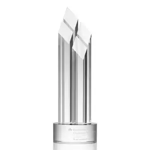Wholesale High-quality K9 Blank Crystal Glass Trophy Award Custom Crystal Glass Award Trophy For Business Gifts