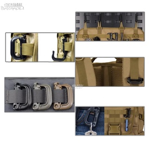 OEM/ODM 6 # D en forme de plastique 55mm Molle Snap tactique lien <span class=keywords><strong>rapide</strong></span> printemps camping randonnée sac Clip complet noir porte-clés mousqueton - Product Image 6