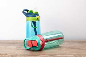 480ml Bpa-free Plastic Water <b>Bottle</b> With <b>Straw</b> Cute Design For Kids' School Drink Direct Drinking For Back To School - Product Image 3