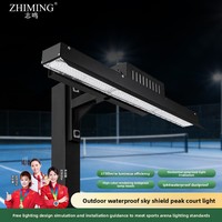 Luminaires LED à poteaux hauts pour terrains de pickleball et de tennis intérieurs/extérieurs, étanches IP65, polarisés, anti-éblouissement, 5700K, 36000LM