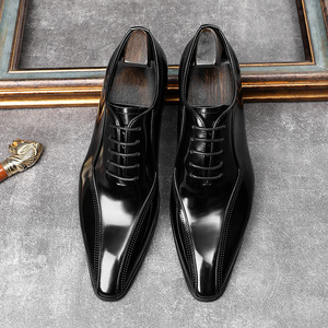 Zapatos Oxford Planos de Cuero Genuino Personalizados, Formales de Negocios, Otoñales, Sin Cordones, Punta Redonda, Casuales, Elegantes, para Oficina - Product Image 6