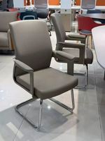 Chaise de bureau de haute qualité, moderne, cantilever, en cuir, pour conférences et réunions, chaise de visiteur de direction avec accoudoirs