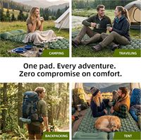 Matelas de camping ultraléger à double valve, imperméable, résistant aux déchirures, en nylon 40D |   Pompe à pied compacte 5 pouces pour randonnée
