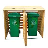 Poubelle à Double étage horizontale sur le toit rond, poubelle de poste classique, pour l'extérieur, classification des déchets