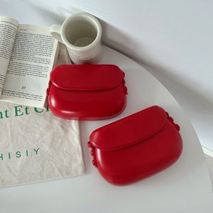 Sac bandoulière rouge pour femme, petit sac de téléphone vintage, mode urbaine, avec boucle magnétique, coque rigide, usage quotidien - Product Image 1