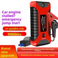 Dernier modèle de démarreur de secours portable 12V pour véhicules, avec fonction d'éclairage et alimentation d'urgence pour voitures